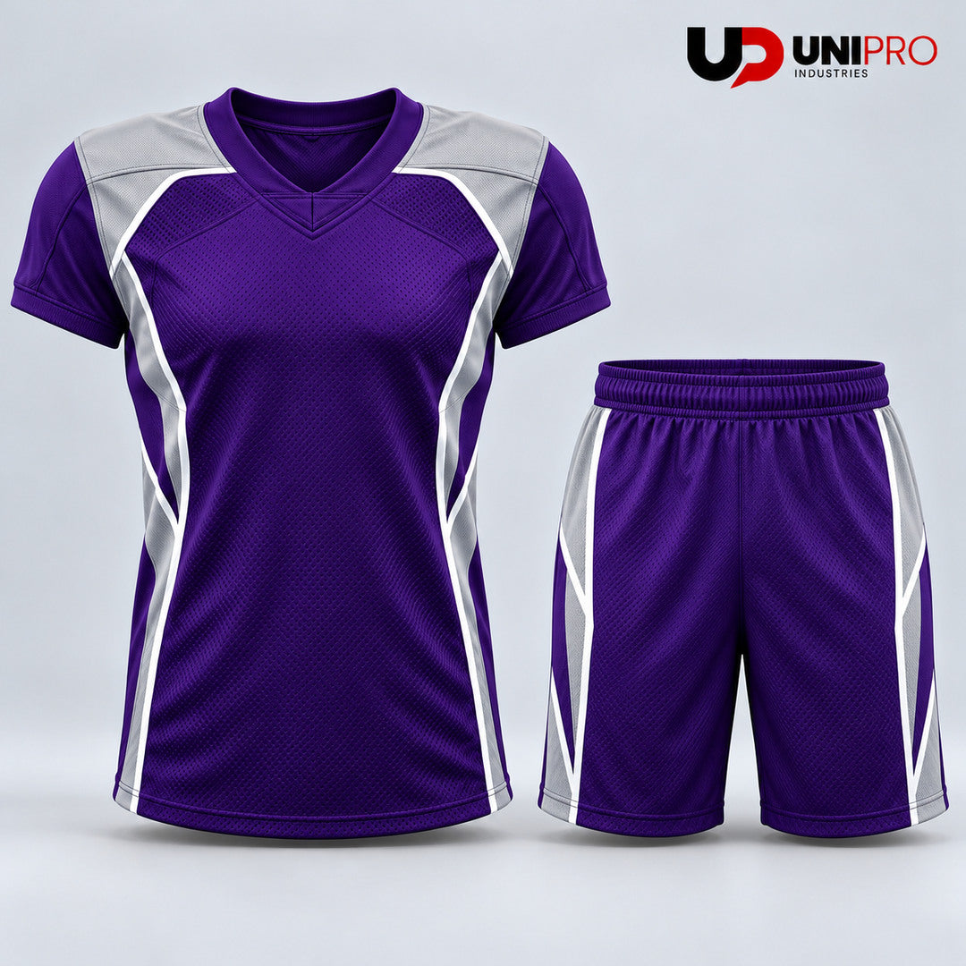 Purple & Silver Angles 7on7 Uniform