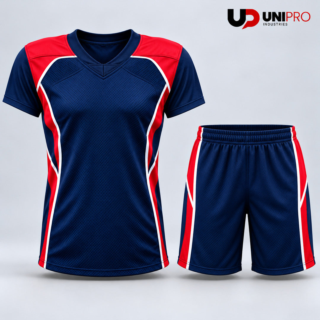 Midnight Navy & Red 7on7 Uniform