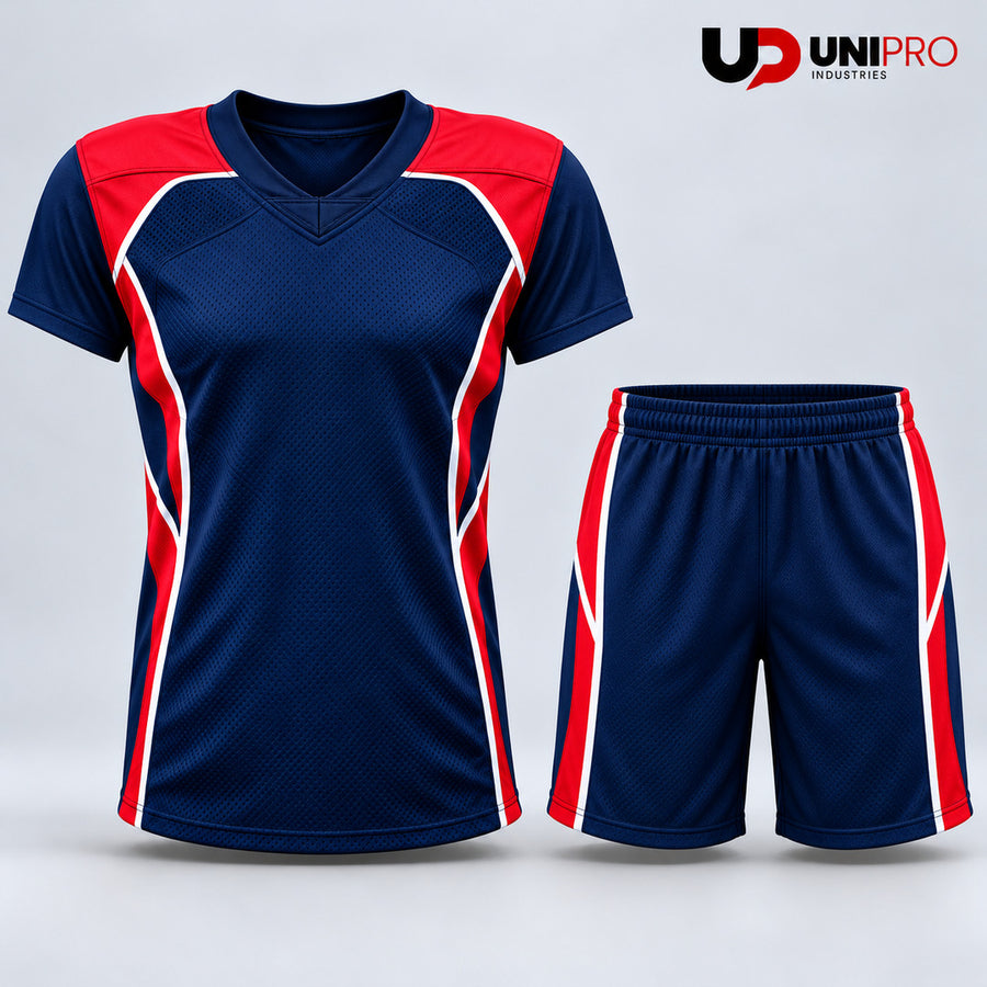 Midnight Navy & Red 7on7 Uniform