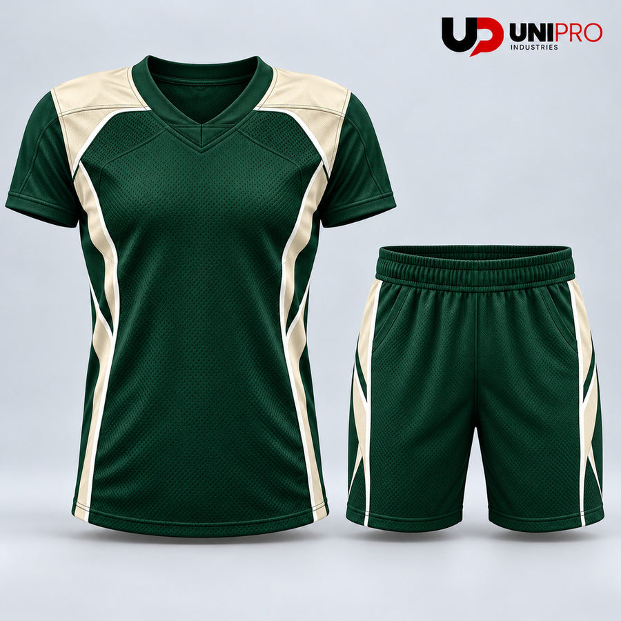 Forest Green & Cream Chevron 7on7 Uniform