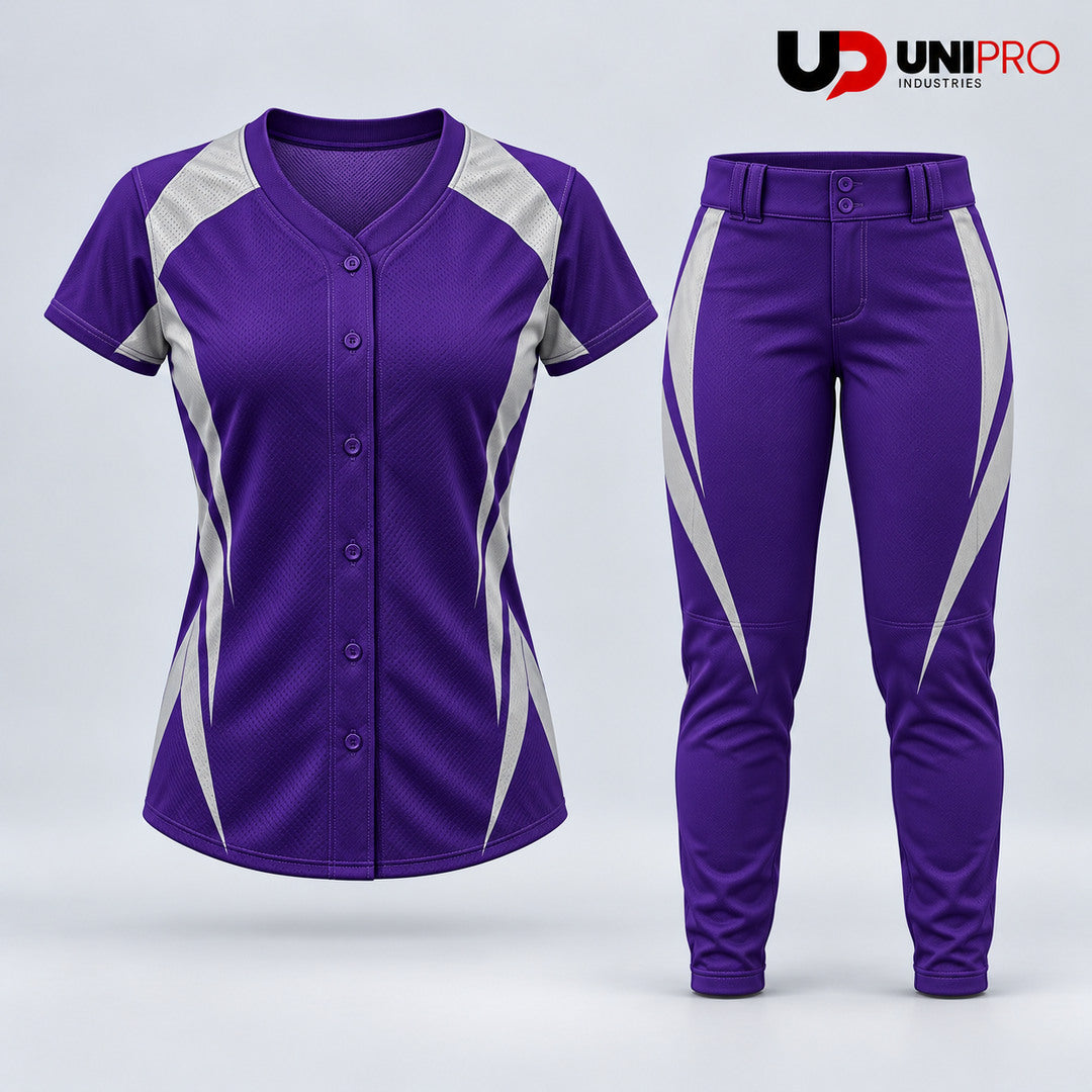 Purple & Silver Angles Softball Uniform