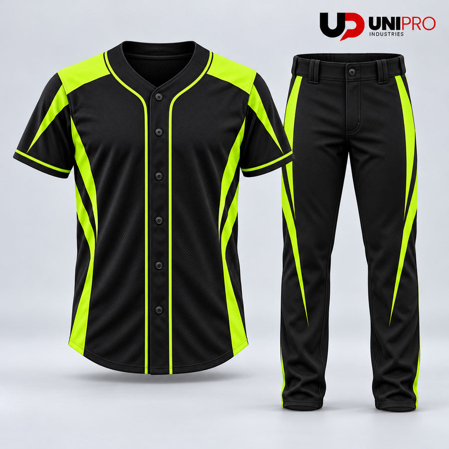 Black & Lime Speedline Baseball Uniform