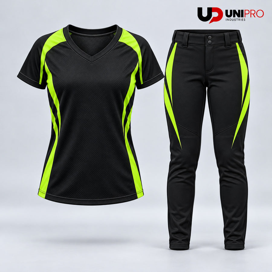 Black & Lime Speedline Softball Uniform